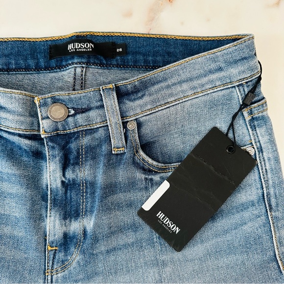 New HUDSON Nico Mid Rise Cigarette Jeans Fron Slits - Picture 11 of 11